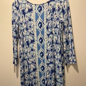 Lilly Pulitzer Blue Elephant Dress